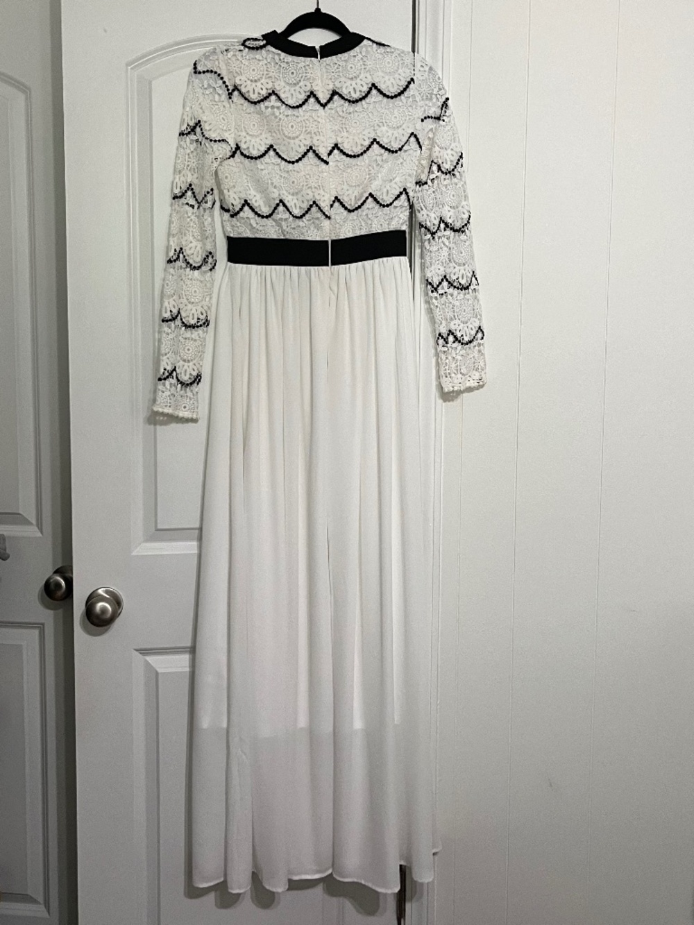 Jessakae White Lace Maxi Fit & Flare Dress Size S - Picture 3 of 6